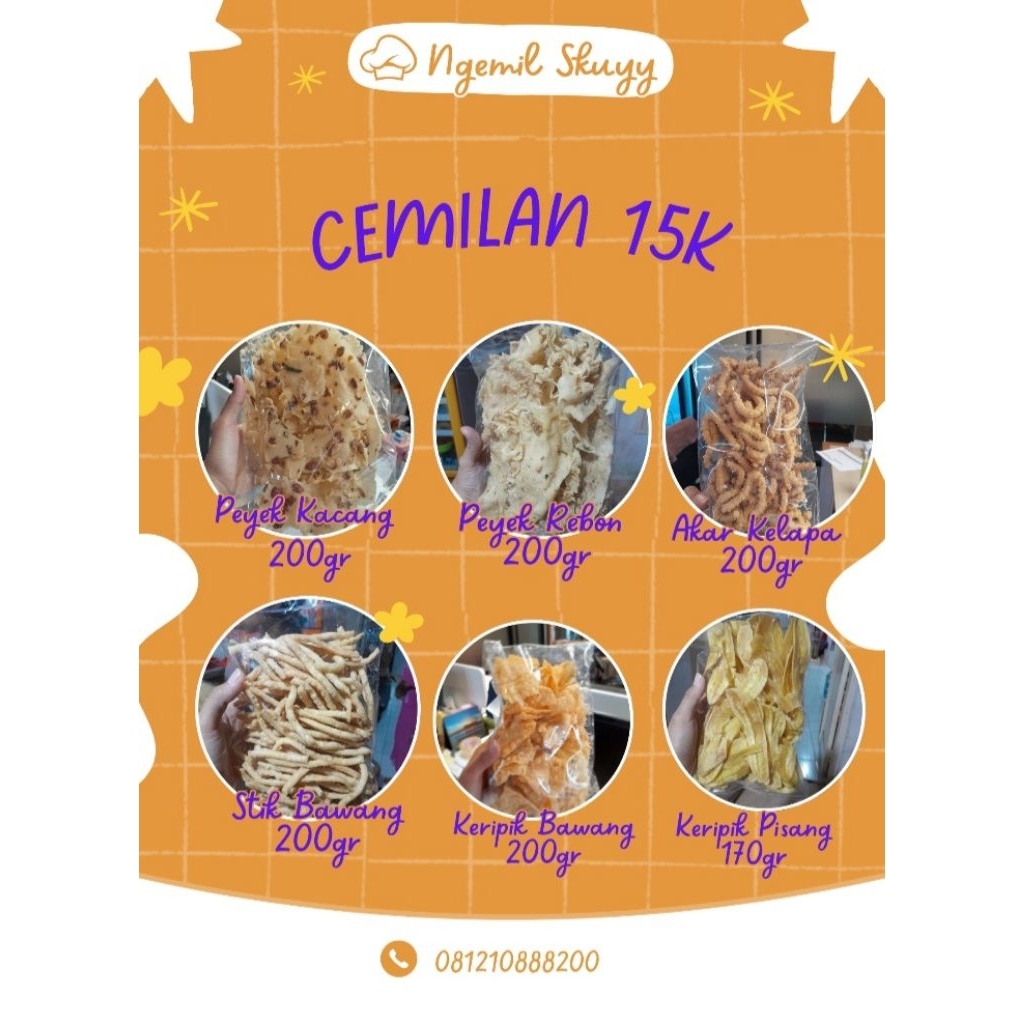 

Keripik, Peyek, Akar Kelapa