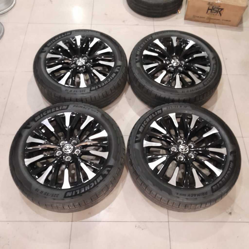 VELG MOBIL BEKAS STD ORIGINAL NEW ALPHARD VLFIRE RING 19 X7,5 ET40 PCD 5X114,3 BAN MICHELIN 225/55 R