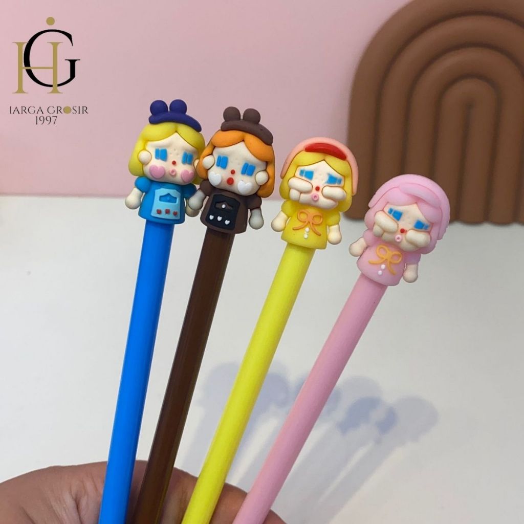 

1 PCS PEN LUCU IMUT KADO UNIK SOUVERNIR PULPEN GEL MOLLY POPMART FULLBODY PGK-1912