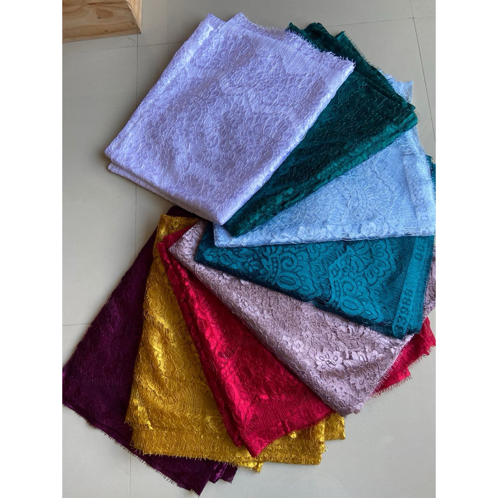 kain kebaya metalik glosy premium