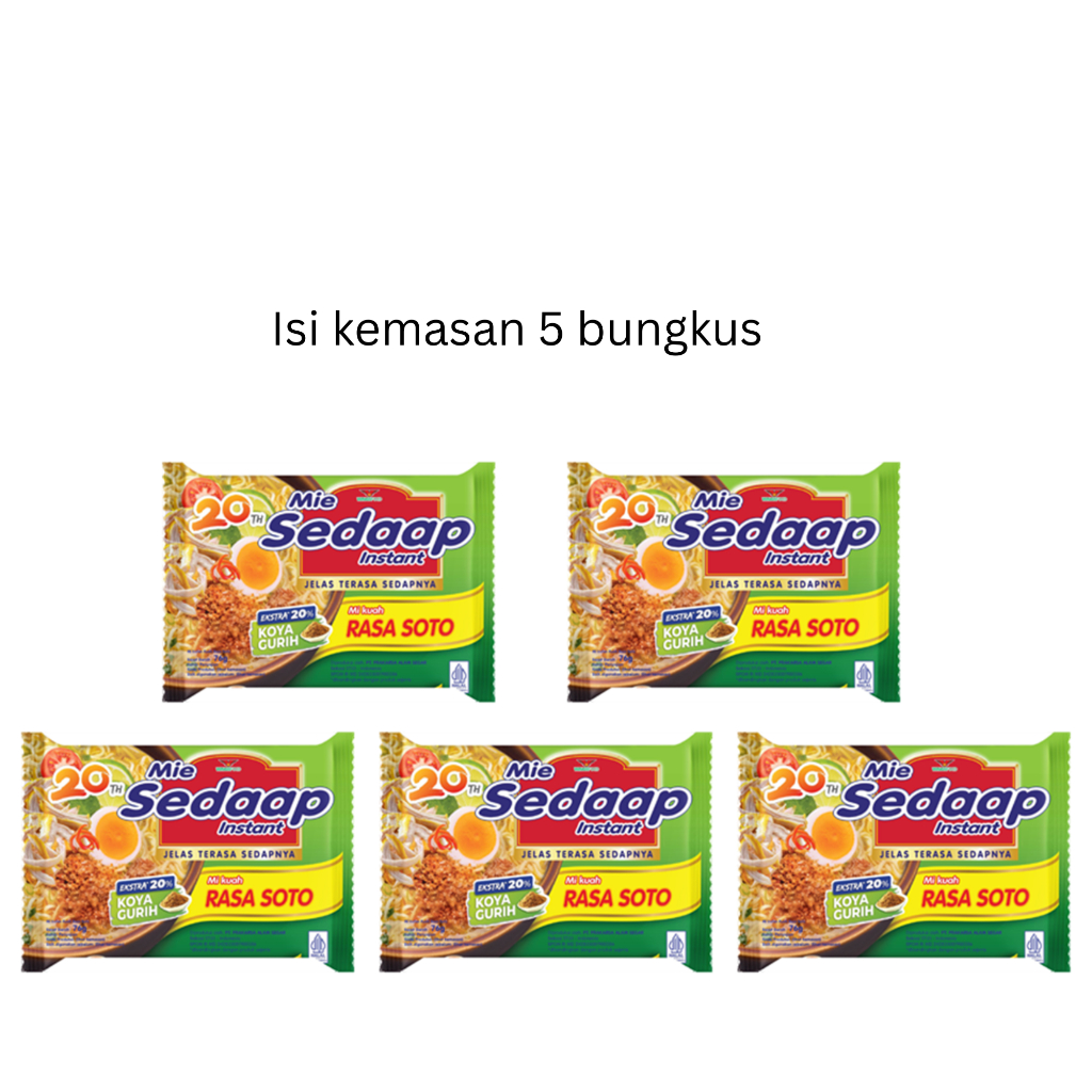 

Sedaap Mie Kuah Soto 76g – Mie Kenyal dengan Bumbu Rempah yang Meresap