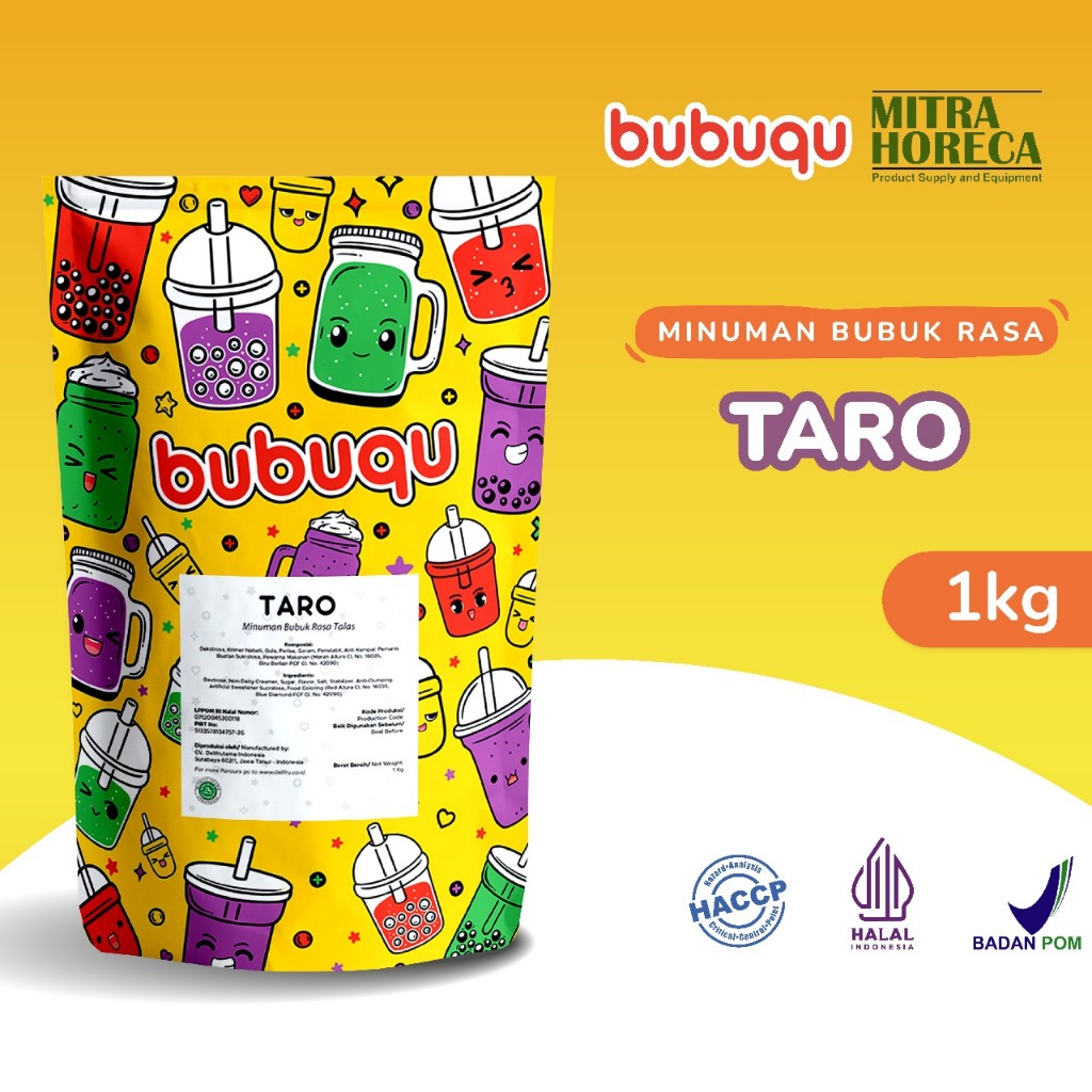 

Bubuqu Taro Powder Drink 1 Kg - Bubuk Minuman Talas Ungu