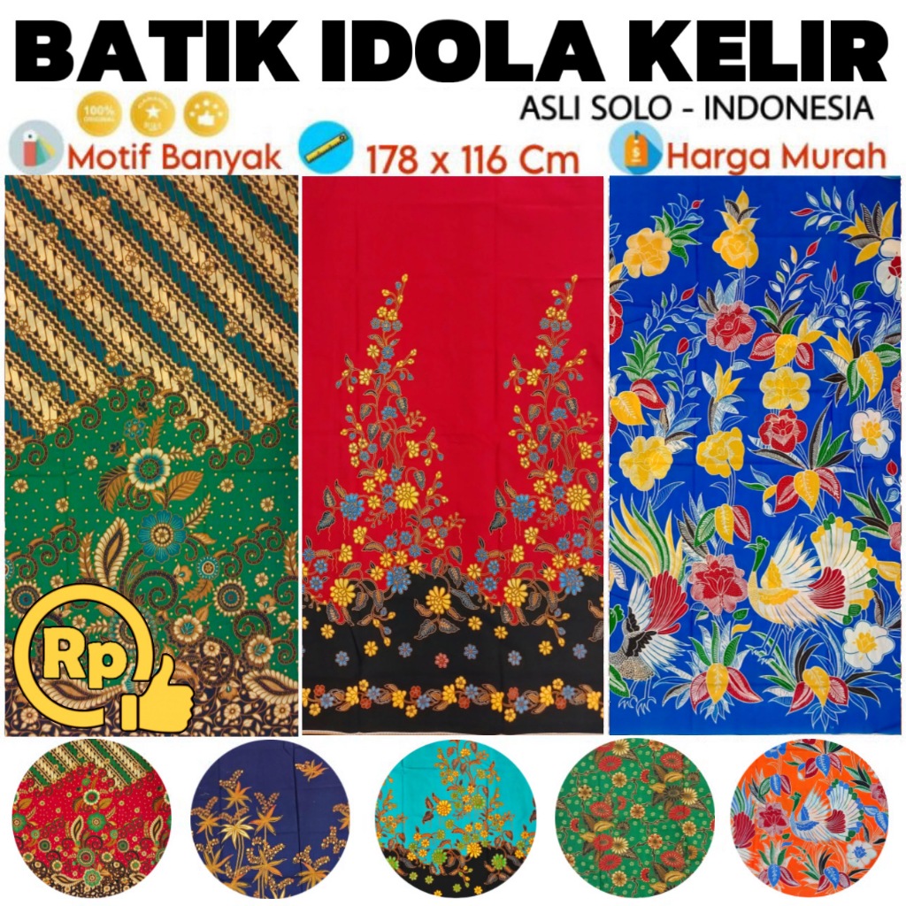 Kain Batik Idola Kelir Jarik Samping Sarung Wanita Pria Dewasa Motif Murah Panjang Solo Pekalongan