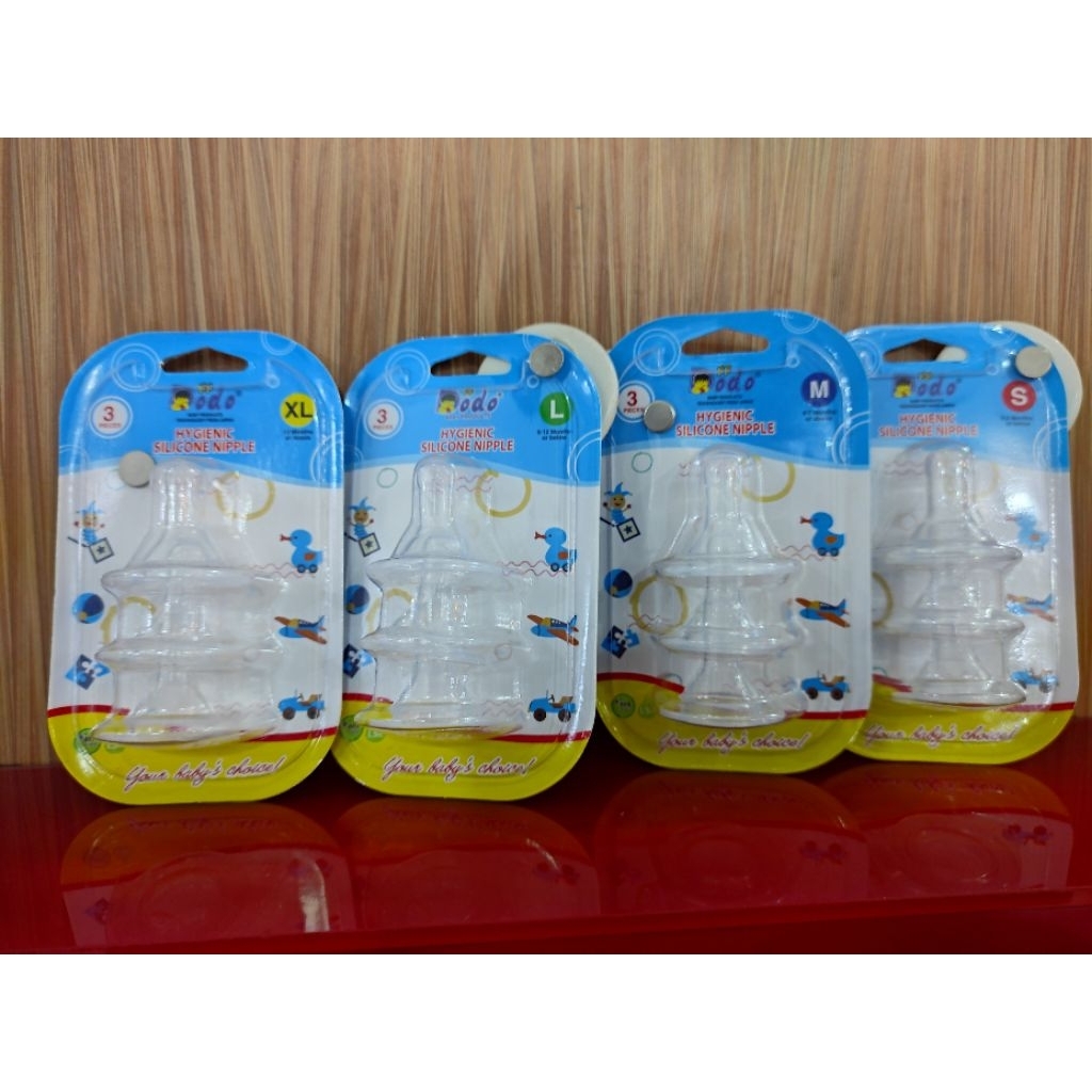 Dodo Hygienic Silicone Nipple Isi 3 pcs / Nipple Dot Susu