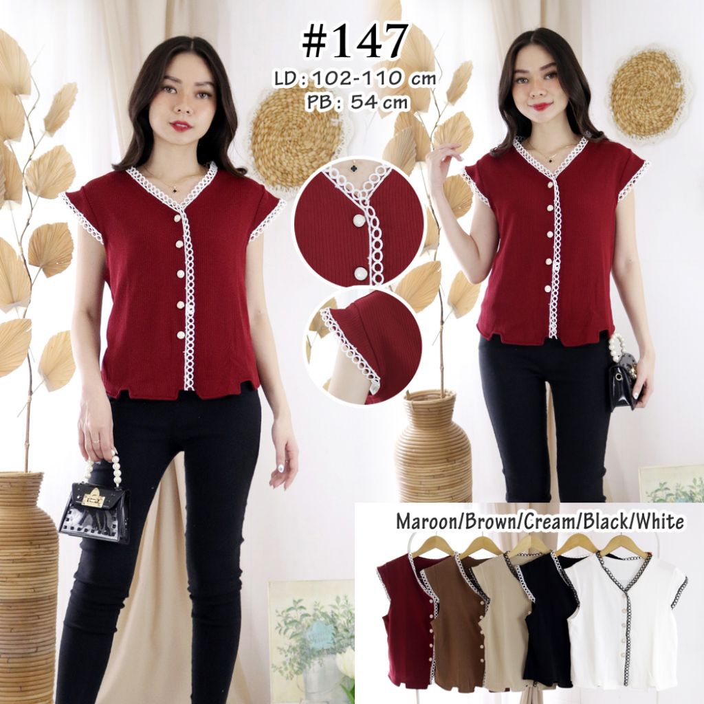 AJ | SETELAN 147 | Rompi Premium // Celana Kulot // Bahan Sabrina Knit | Setelan 147 Rompi Celana wa