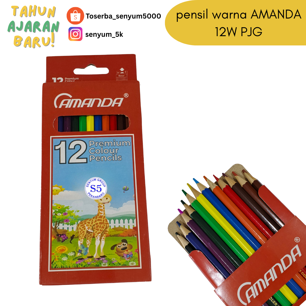 

Pensil Warna Premium 12W PJG Amanda
