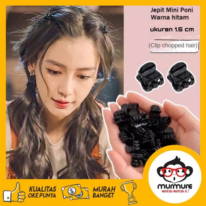 MURMURE I JEDAI MINI 1,5CM / JEPIT HITAM MINI / JEPIT PONI / JEDAI MINI HAIR CLAW IMPORT PREMIUM