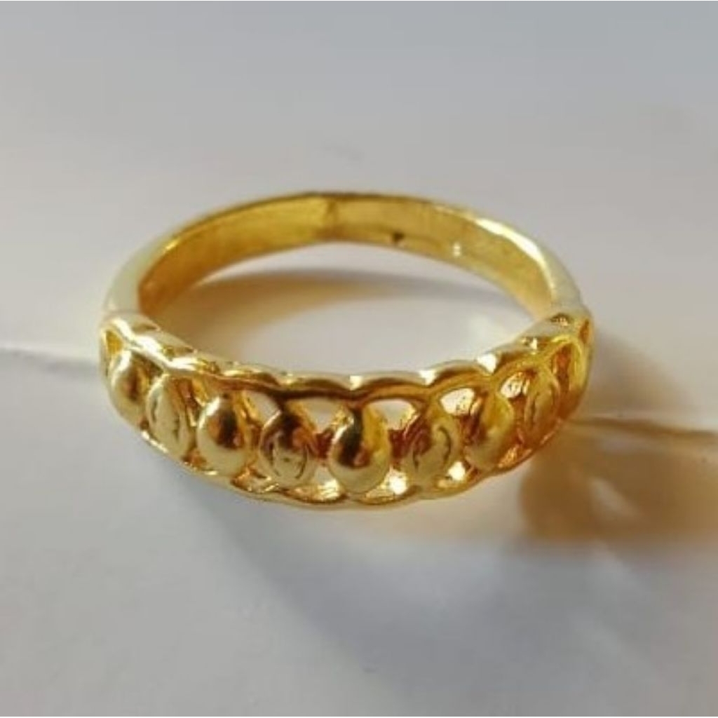 Cincin Lapis Kristal Emas 24k Persis Mas Asli Anti Luntur Karat wanita Aesthetic cantik