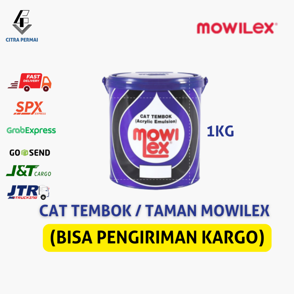 CAT TEMBOK/CAT DINDING/CAT TAMAN MOWILEX EMULSION 1KG (BISA PENGIRIMAN KARGO)