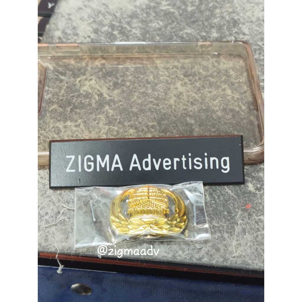 [PAKET HEMAT] NAMA DADA WARNA HITAM DOFF + PIN KORPRI MAGNET WING PIN ASN PIN PNS