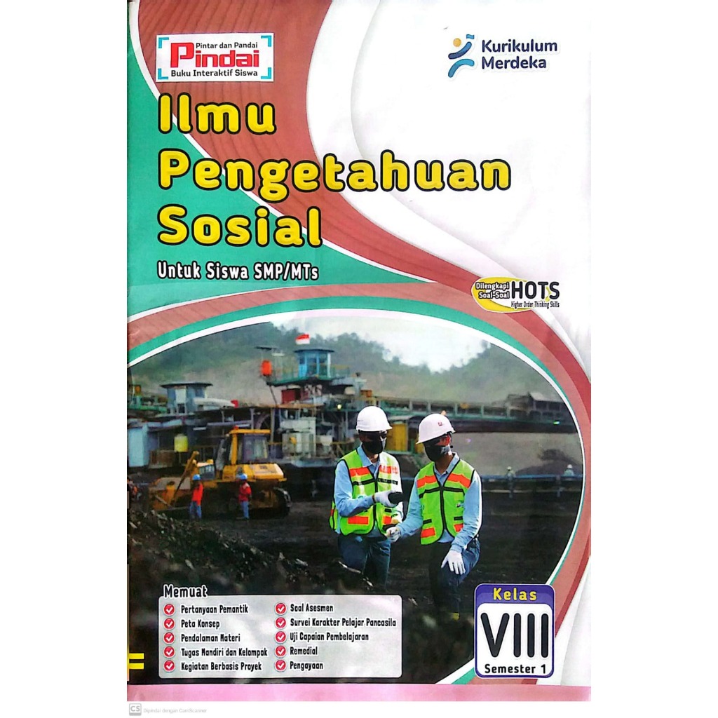 Buku LKS IPS Kelas 8 SMP/MTs kurikulum Merdeka Semester 1 Pindai & Cerdas