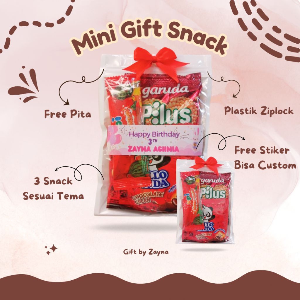 

MINI GIFT SNACK TEMA MERAH| HAMPERS | GOODIE BAG | SNACK ULANG TAHUN | HADIAH By Zayna