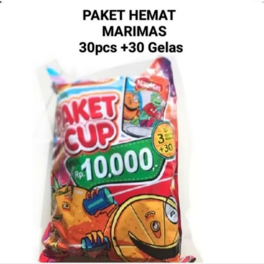 

paket marimas cup 3 renteng + 30 cup