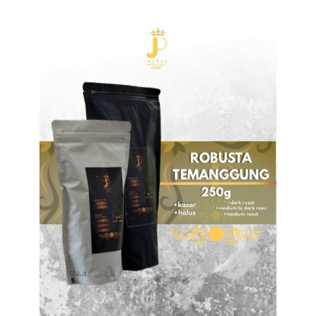 

JOSPAR COFFE_KOPI BUBUK 100%kopi robusta temanggung,KEMASAN 250g