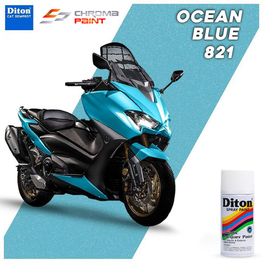 Diton 821 Ocean Blue – Cat Semprot Biru Laut Glossy Tajam & Dingin, 300cc