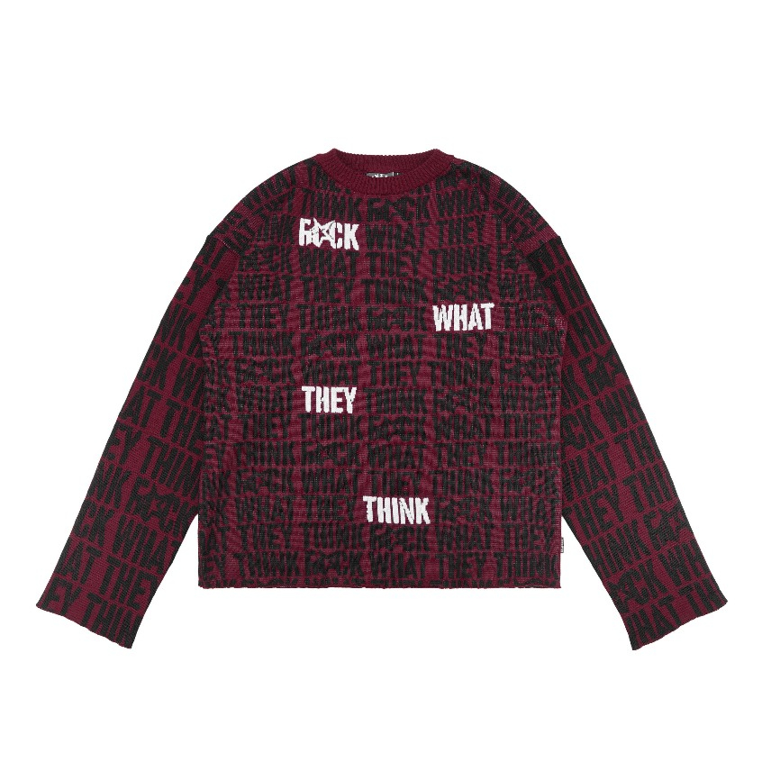GDCK Crewneck Maroon FUCKPATH / Sweater Knit Katun / Crewneck Loose Rajut