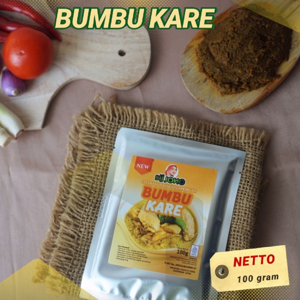 

Bumbu kare Bu Jono 100 gram bumbu kare siap pakai