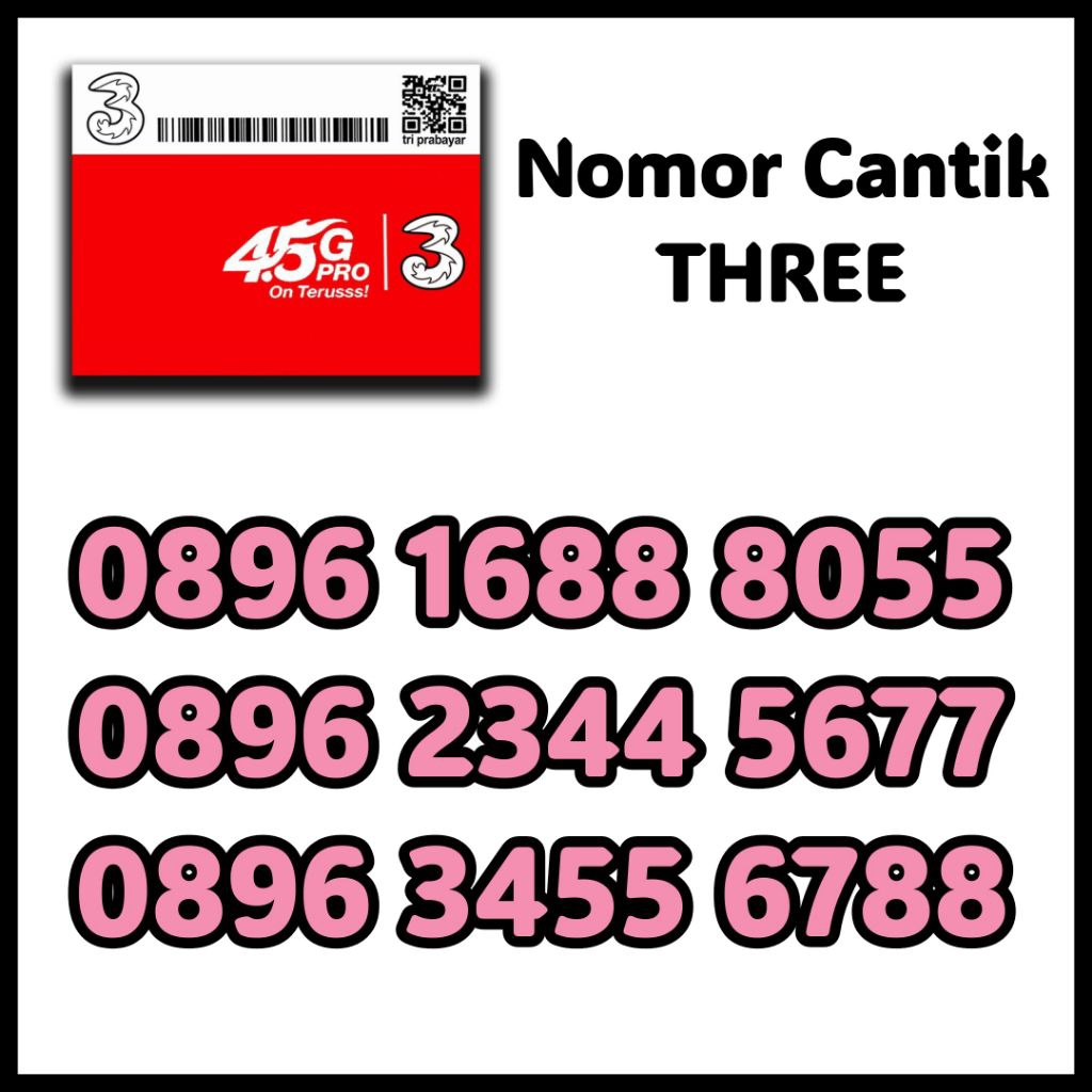Kartu Perdana Nomor Cantik 3 Three Tri