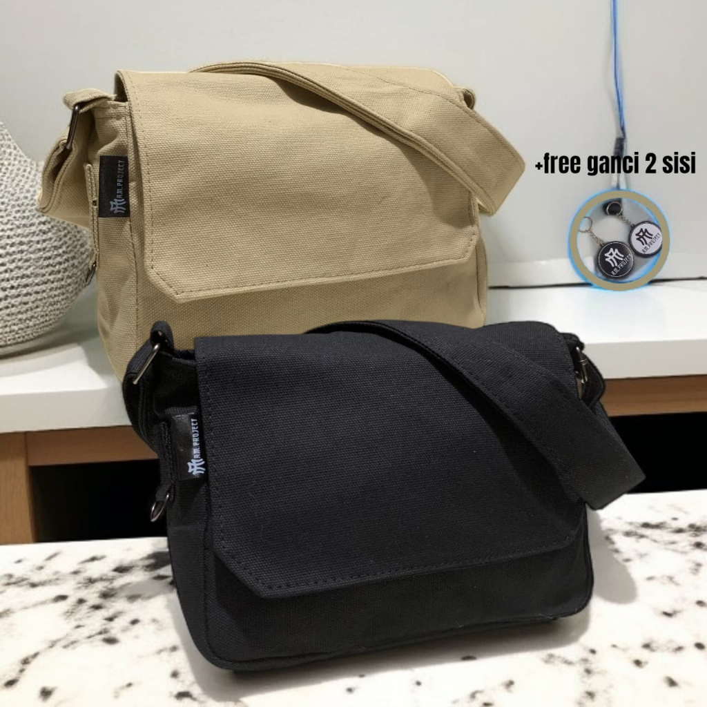 Big Promo Slingbag Bahan Kanvas Pria Wanita / Messenger Bag Aesthetic / Sling Bag Kanvas Shoulder