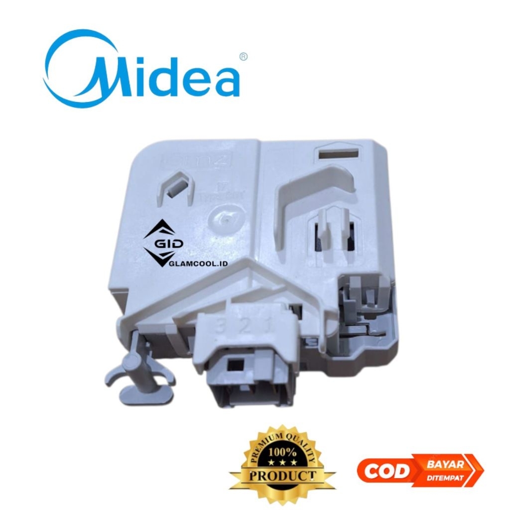 DOORLOCK SWITCH MESIN CUCI MIDEA 1 TABUNG ORI DOOR LOCK PINTU MIDEA
