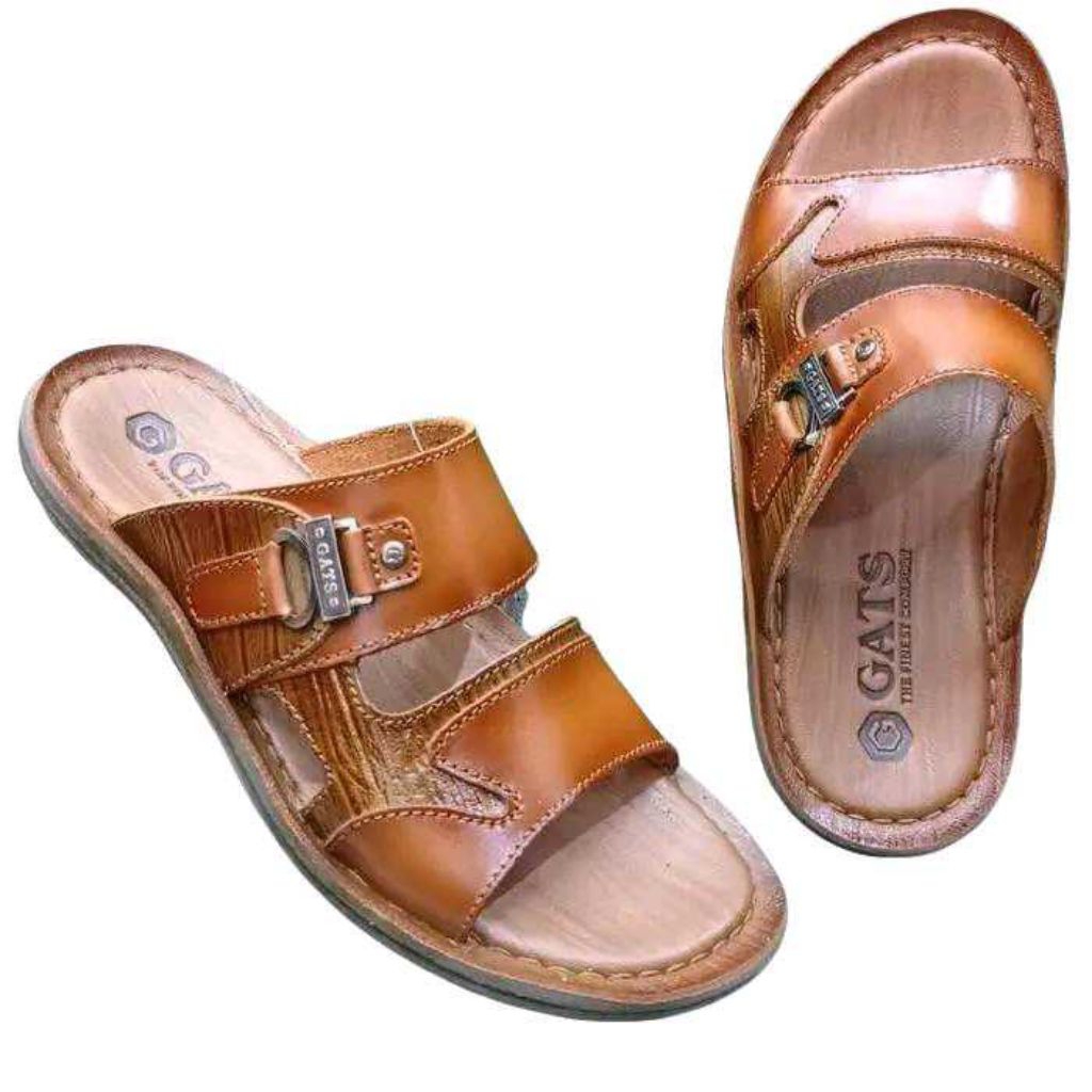 GATS SL 902 TAN Sandal Slide Pria Original Leather