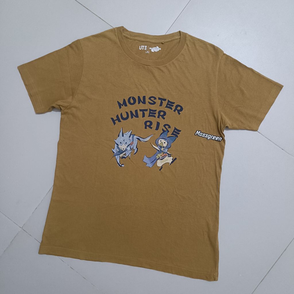 Kaos game UNIQLO kids untuk Nintendo tag UT x Monster Hunter Rise ,160
