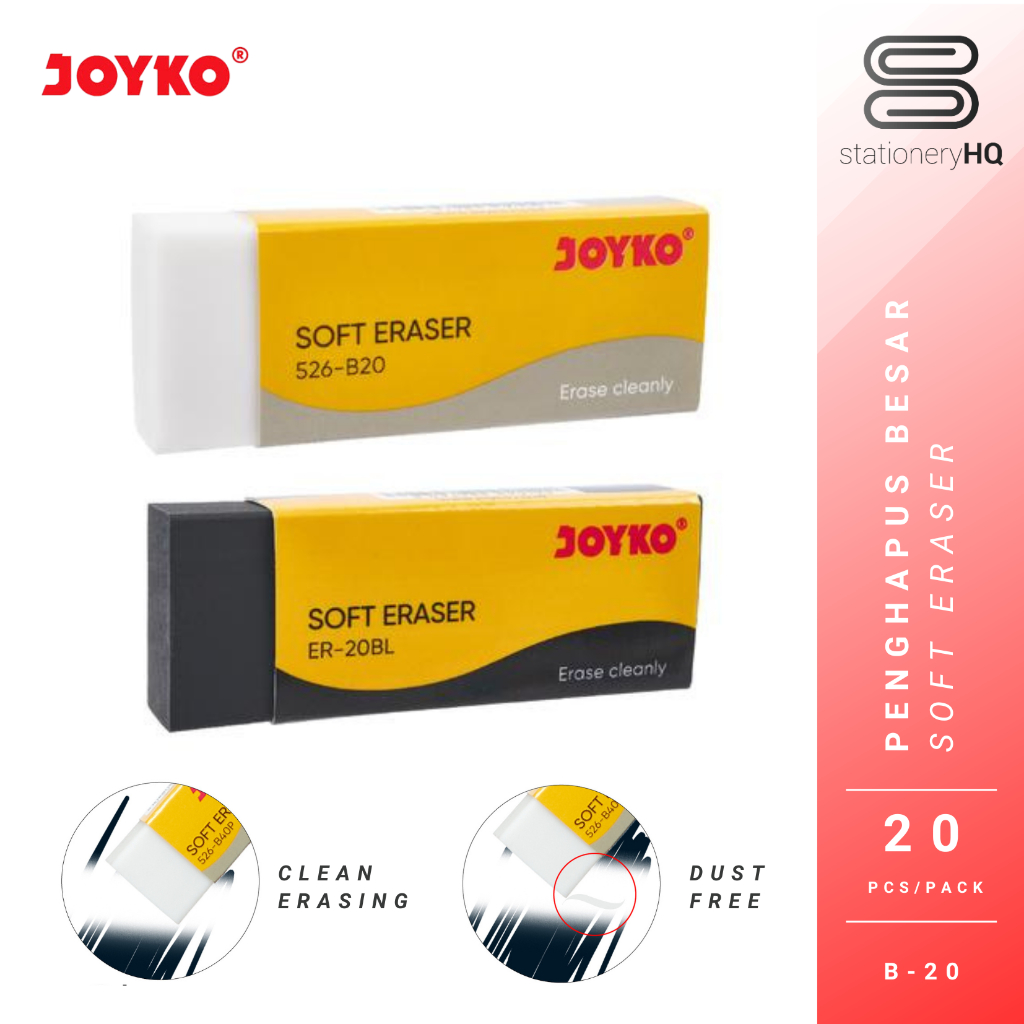 

Ay00! (20 Pcs) Soft Eraser / Penghapus / Stip Joyko 20 Besar