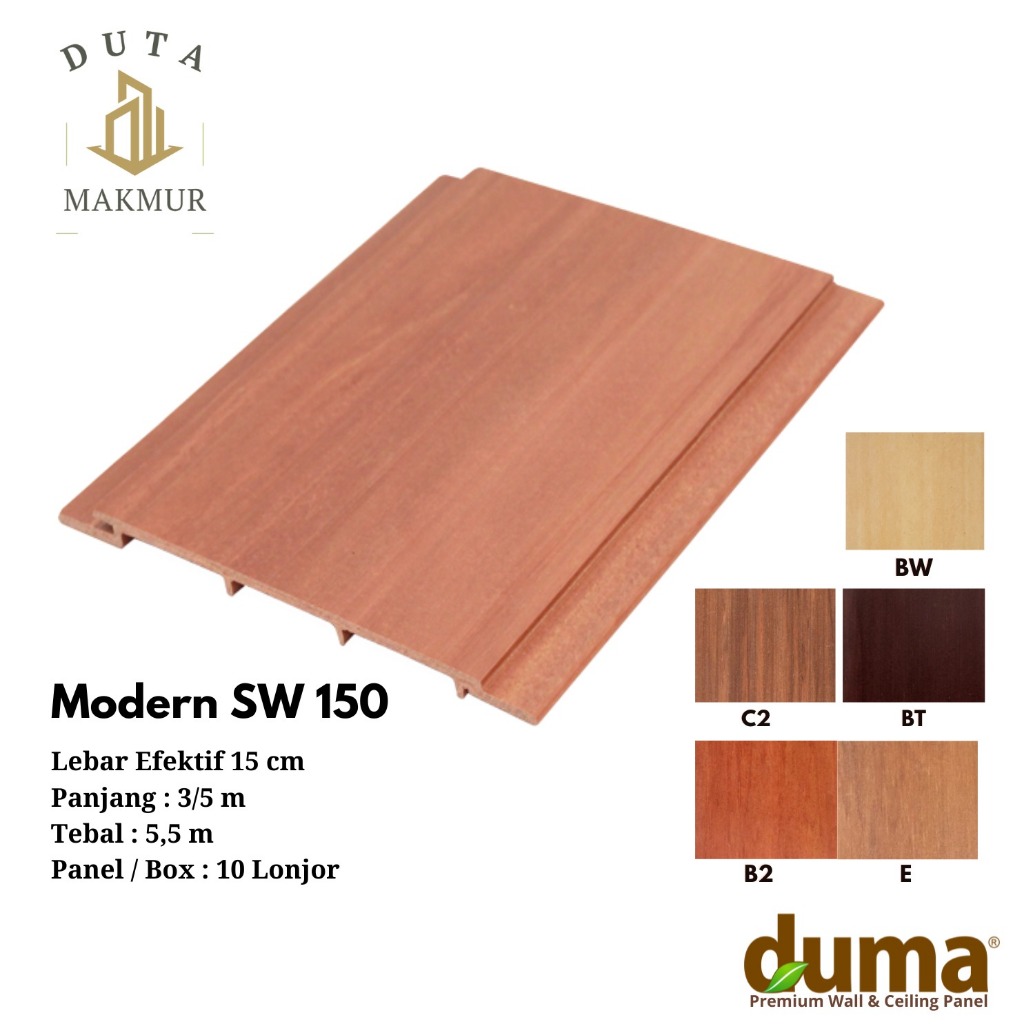 DUMA PANEL WPC Modern SW 150 (Pelapis Dinding & Plafon)
