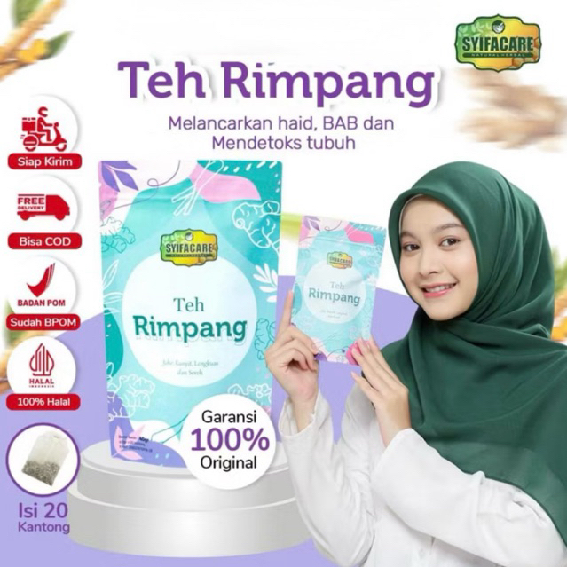

TEH RIMPANG SYIFACARE TEH HERBAL ALAMI MINUMAN INSTAN REMPAH TEH HERBAL ALAMI TEH DIET DETOX PELANGSING HERBAL MENJAGA DAYA TAHAN TUBUH DAN BISA UNTUK MELANCARKAN HAID TERBUAT DARI JAHE KUNYIT LENGKUAS DAN SEREH PALING MURAH ORIGINAL 100%