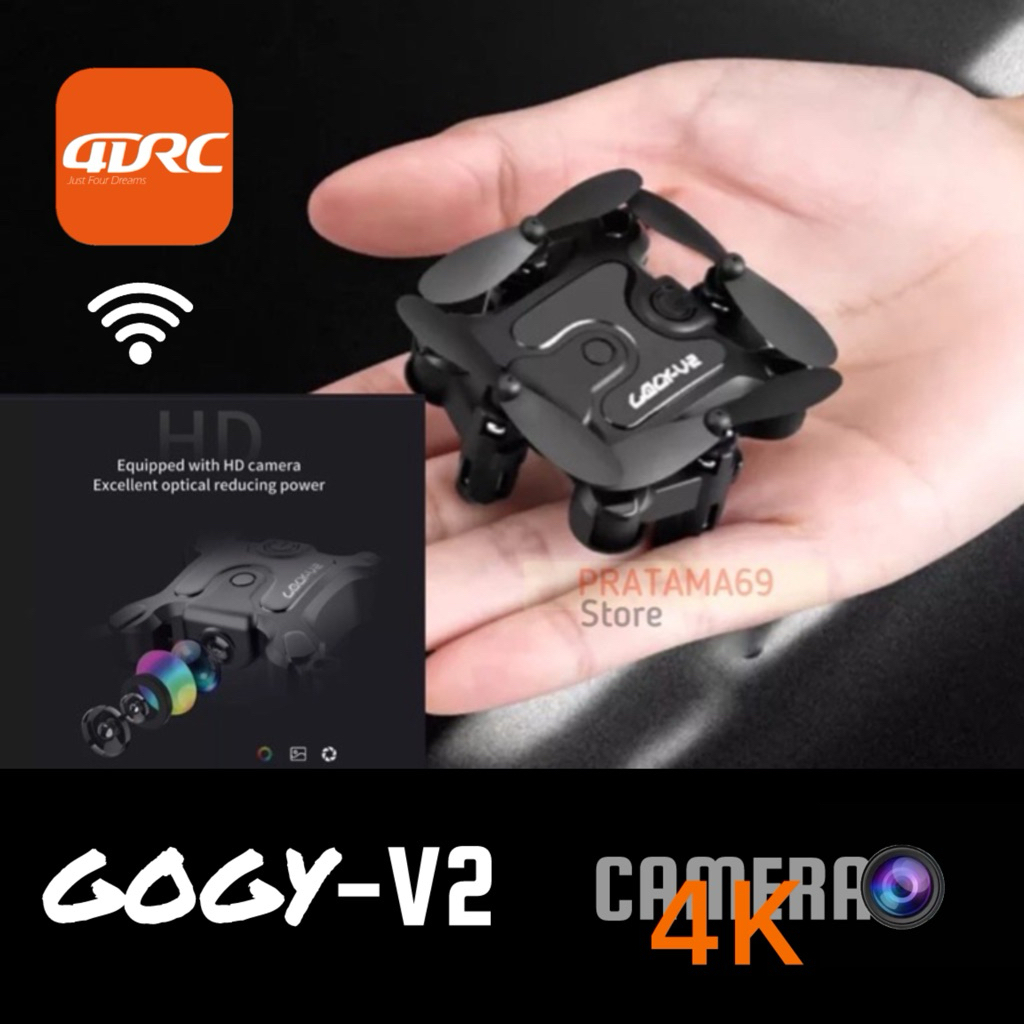 Drone Pocket Mini GOGY-V2 Camera 4K Wifi 4DRC