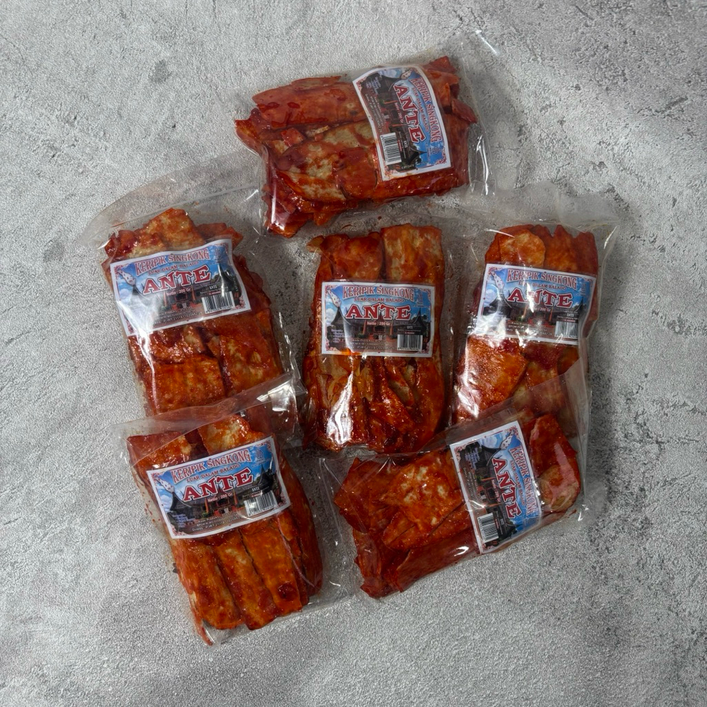 

KERIPIK SINGKONG BALADO ANTE 200gram ( 2 Pcs )