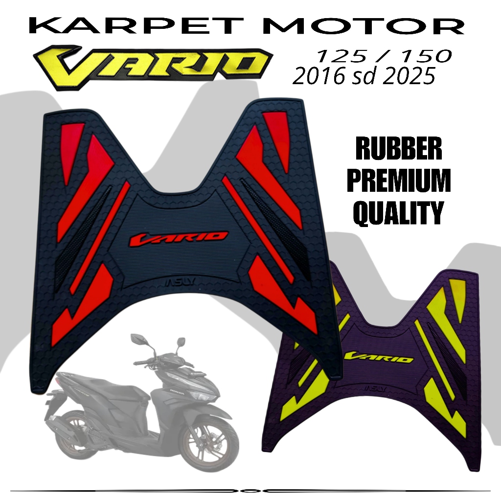 Karpet Motor Vario 125-150 LED Bahan Karet Premium Variasi Vario 125 Tahun 2016-2025