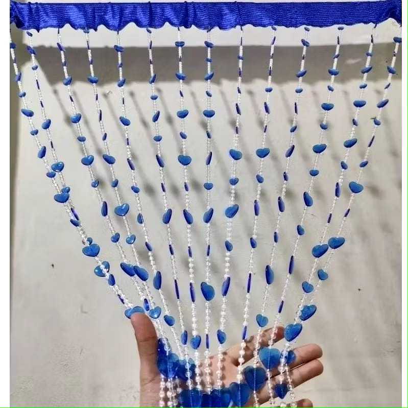 Tirai Mute Bahan AKRELIK/TIRAI DEKORASI RUANGAN/ TIRAI PINTU JENDELA PEMBATAS RUANGAN AESTHETIC