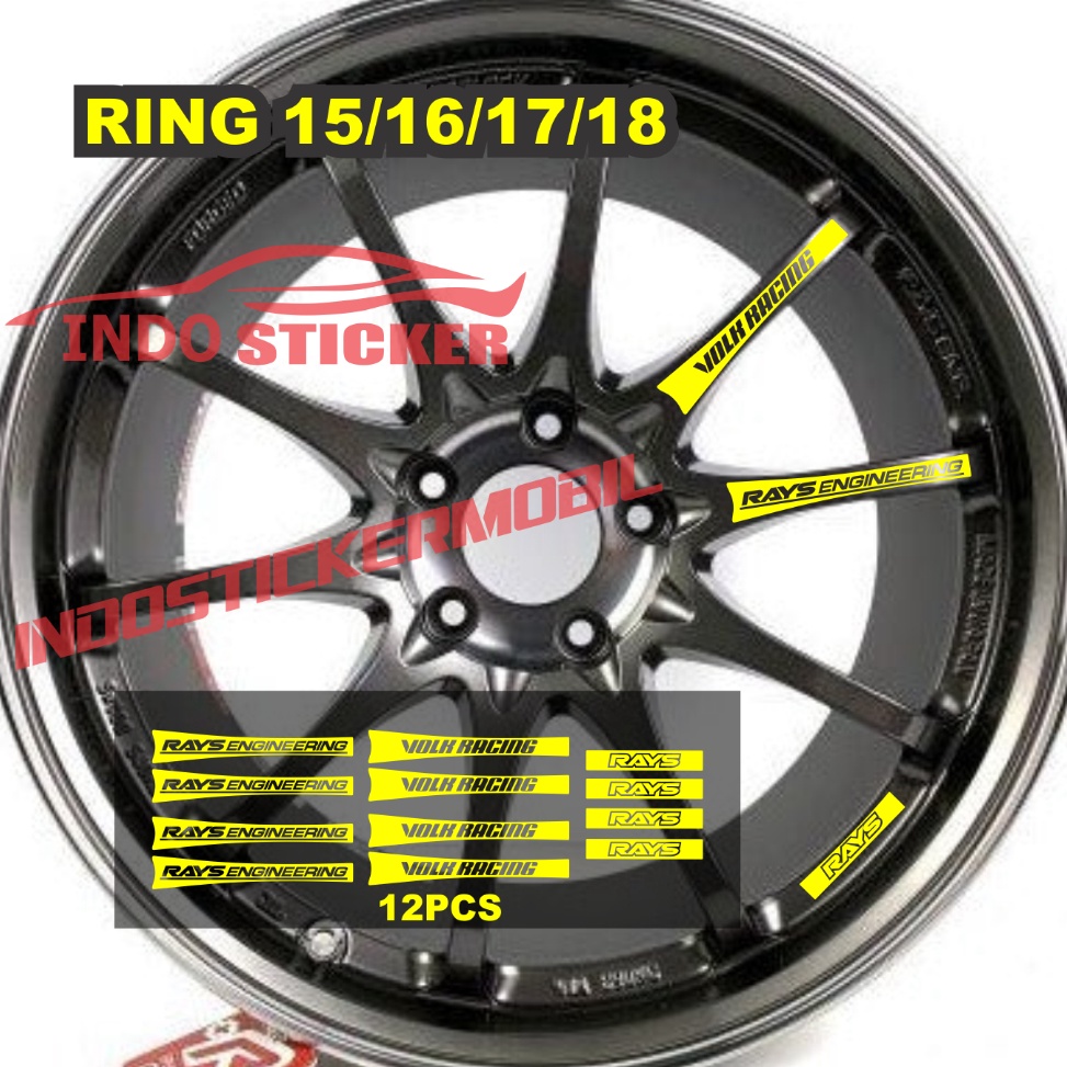 KODE X85V sticker Velg Mobil Volk Rays Ce28 sticker velk mobil volk racing whell rays enginiring rin