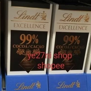 

Lindt Excellent 99% Cocoa / Cacao Cokelat 100gr