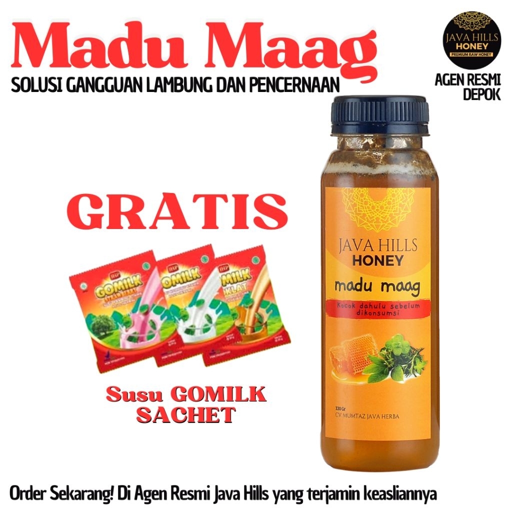 

MADU MAAG Java Hills 320 gr bisa COD Garansi Pecah Ganti yang baru Untuk Asam Lambung Gerd Pencernaan Mual Membantu penyembuhan luka pada Lambung Meningkatkan Nafsu Makan Premium Raw Honey Javahills