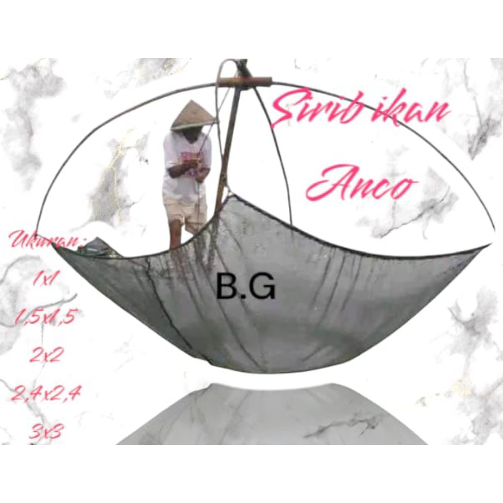 sirib ikan/anco bahan RK impor super ,terbaik 2x2 meter