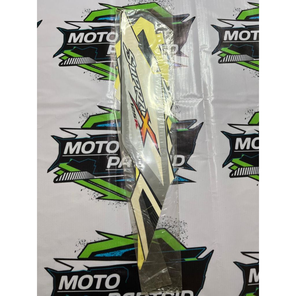 STRIPING STICKER LIS LES MOTOR HONDA  SUPRA X 125  2011-2012 HITAM SILVER