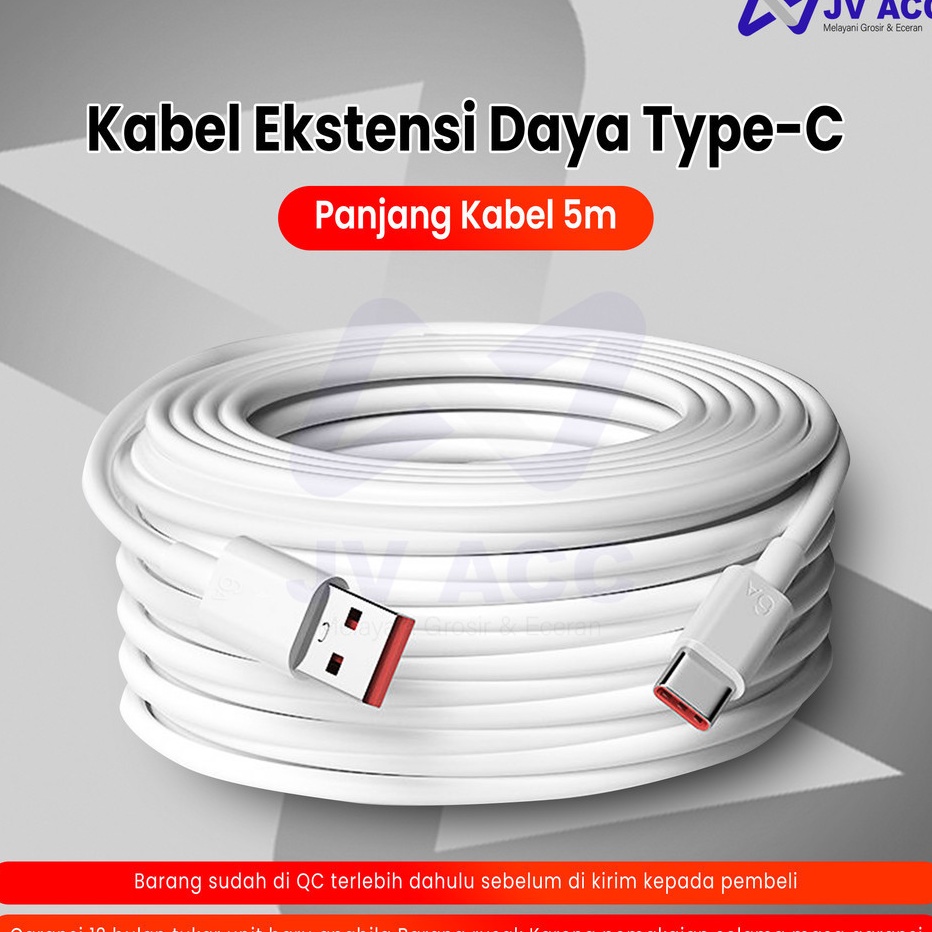 KABEL CHARGER KAMERA CAMERA CCTV TYPE TIPE C PANJANG KABEL 5 METER