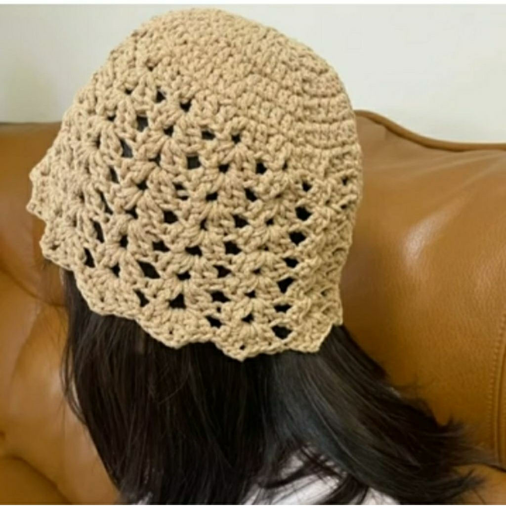 Mesh Bucket Hat crochet/Topi Rajut/Bucket Hat Rajut