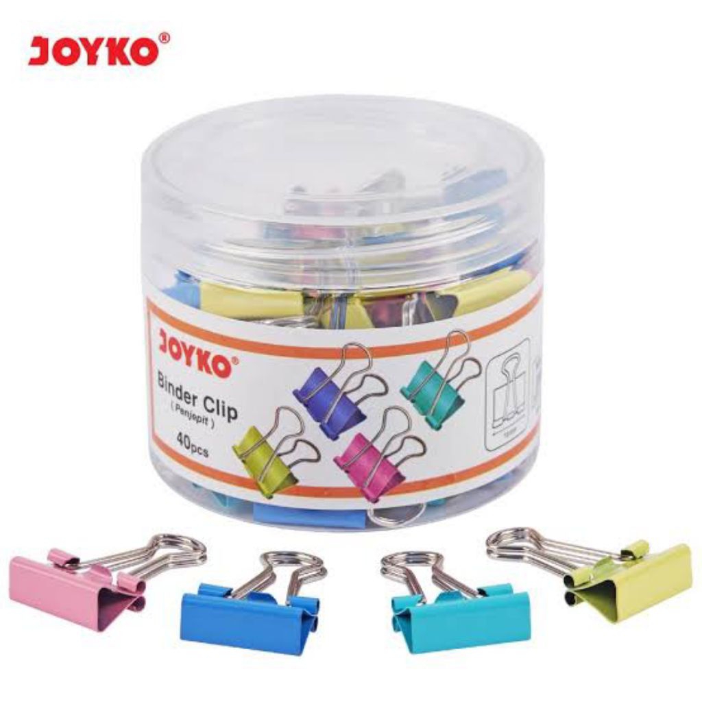 

Penjepit Binder Fancy Joyko No. 107 Isi 40 bj (1 Toples)