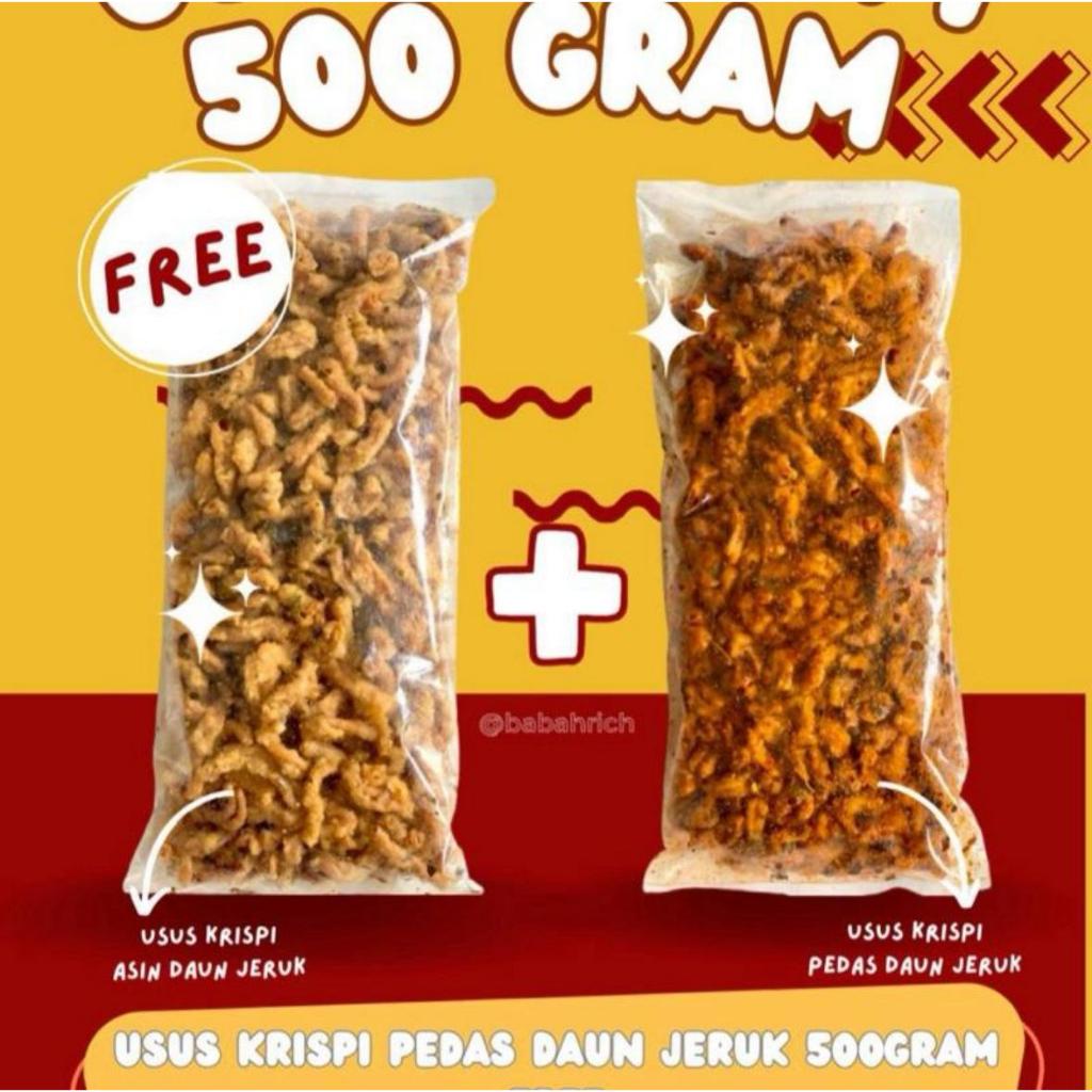 

BUY 1 GET 1 Usus Krispi/I500gr | Pedas + Asin Original | Snack Viral