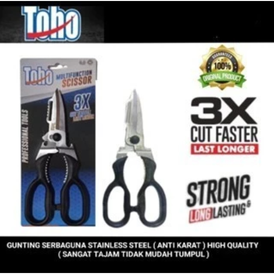 

TOHO Gunting serbaguna stainless steel anti karat high quality pasti original 100%
