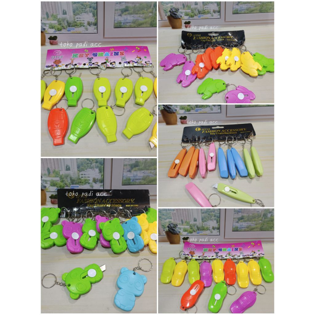 

Grosir gantungan kunci cutter karakter lucu isi 12 pcs