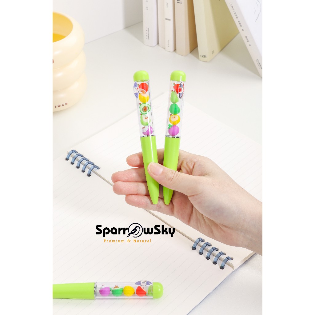 

SPARROW Pen Silikon / Silicone Pen / Pen Karakter Lucu Cantik Zenga FRUITS (8120)