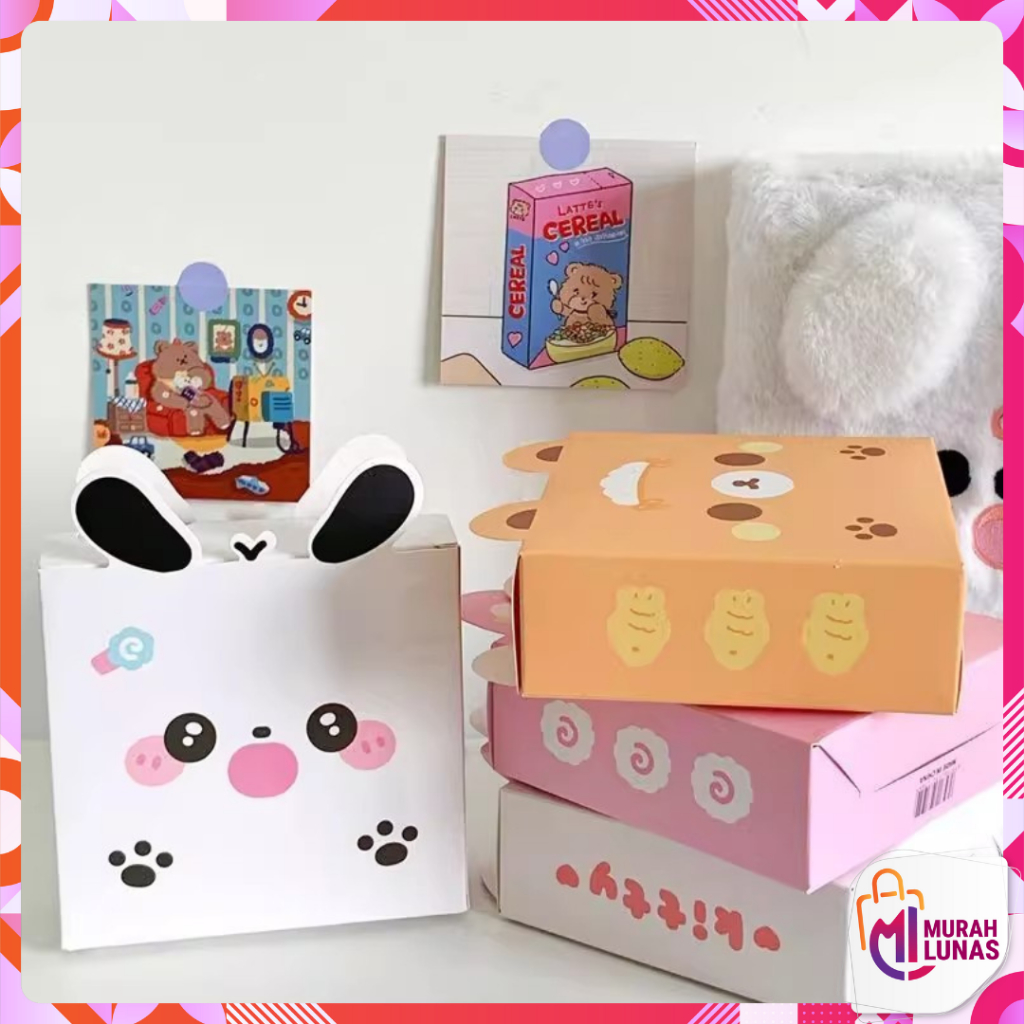 

MUNAS Goodie Box Hampers Gift Cute Animal Series Paper Box Ultah Kids Dus hadiah Snack Permen Kue karakter kartun lucu Tas Box Bingkisan Ulang tahun
