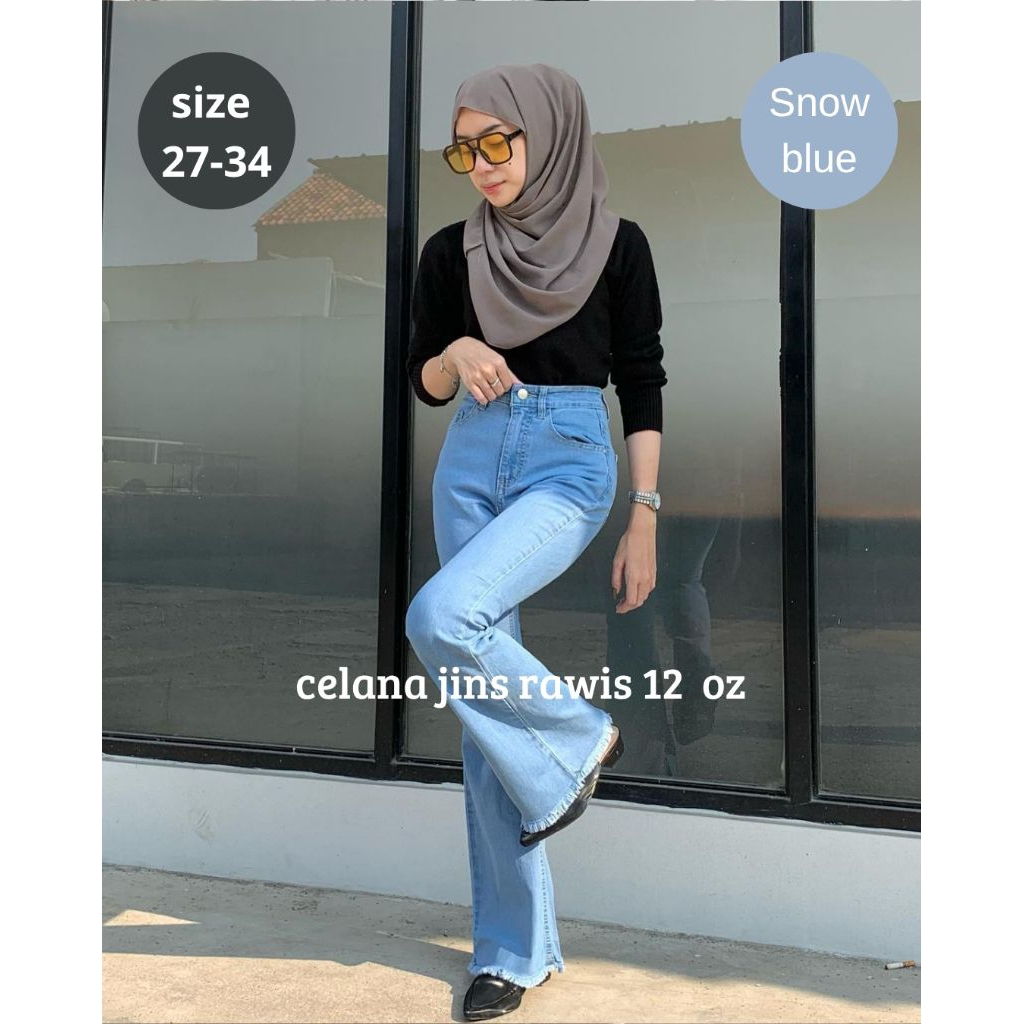 HW Jeans Cutbray Rawis / Celana Jeans Cutbray Rawis Stretch/ Jeans Cutbray Rawis Melar Jeans Rawis W