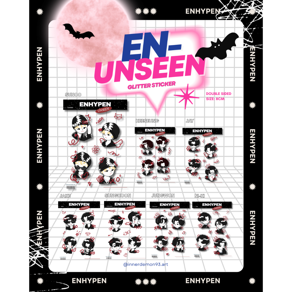 

READY STOCK - Glitter Sticker Sheet ENHYPEN