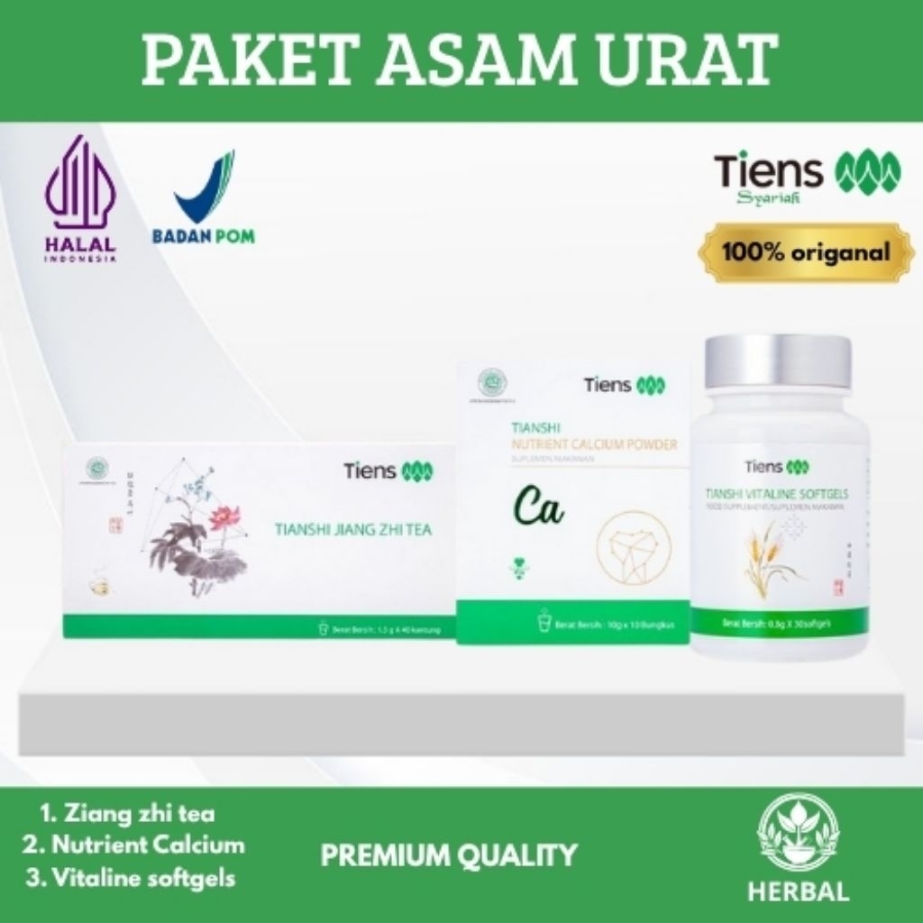 Herbal China Tiens Paket ASAM URAT  3 Produk Full Segel herbal