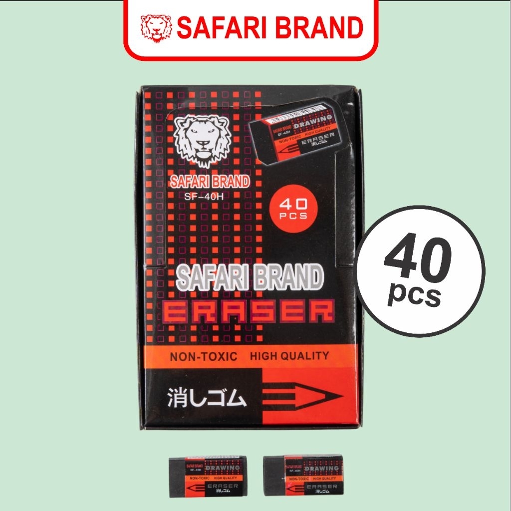 

Penghapus Penghapusan Hapusan Stip Setip Eraser Karet Hitam SF 40H Merk Safari Brand